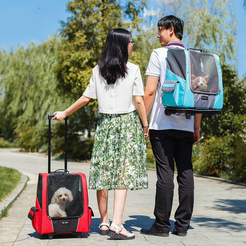 Small Pet Wheel Carrier Dog Cat