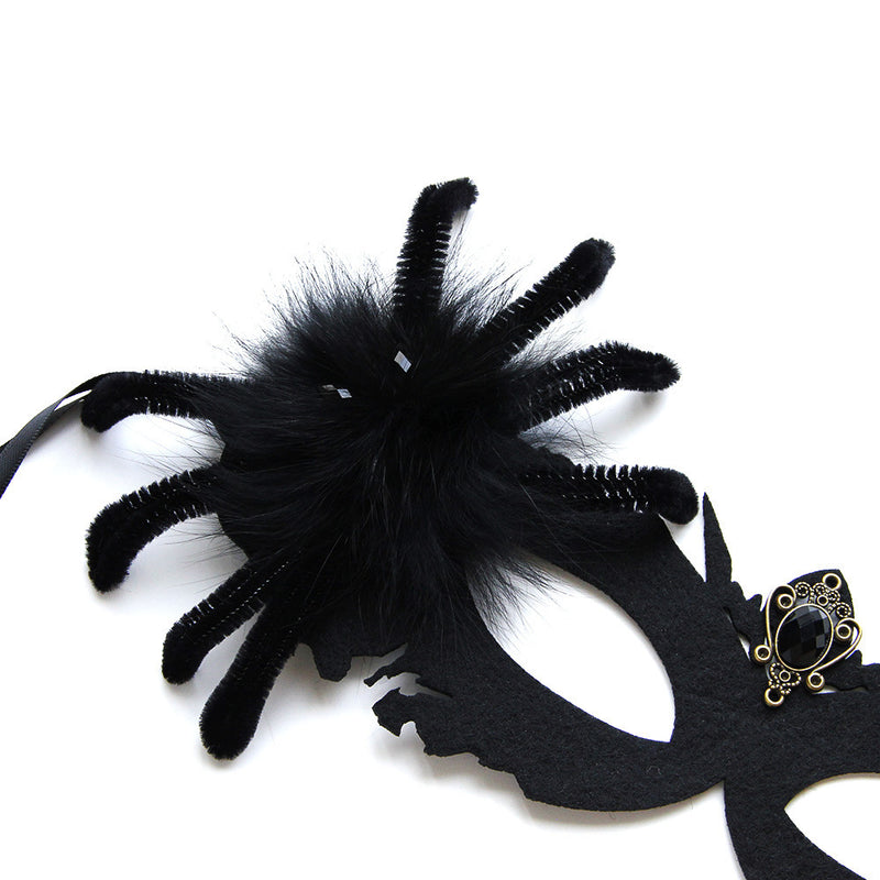 Halloween Black Spider Death Dance Mask