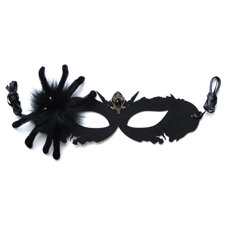 Halloween Black Spider Death Dance Mask