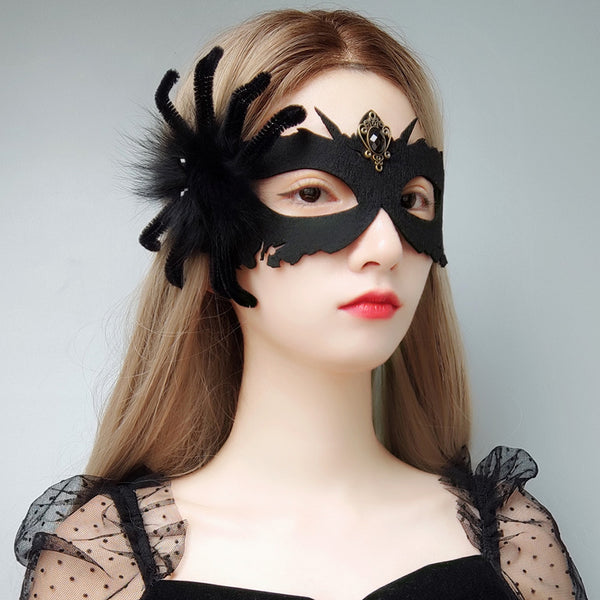 Halloween Black Spider Death Dance Mask