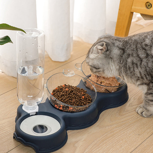 Pet Supplies Cat Double Bowl Automatic Drinking Water